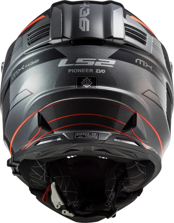 LS2 MX436 Pioneer Evo Knight - Enduro Helmet - Grey/Orange - XXL