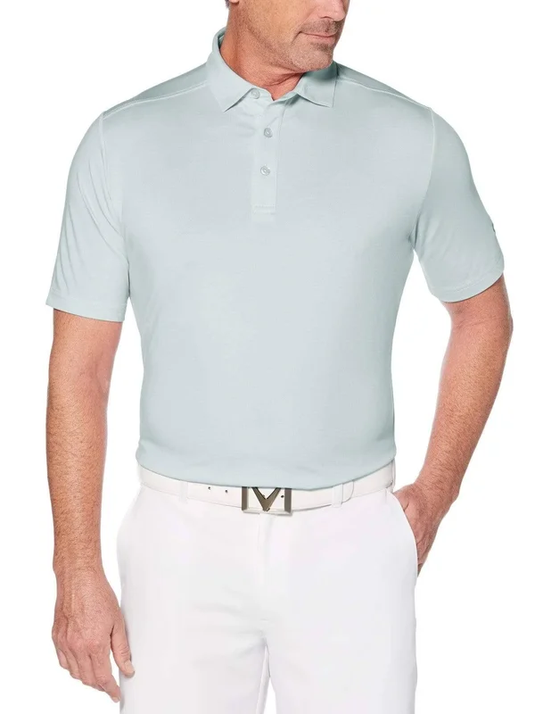 Callaway Men's Cooling Micro Hex Polo Shirt, Carnival Glass Green, Size 3XL, Polyester/Spandex