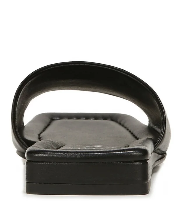 Sarto by Franco Sarto Bordo Leather Square Toe Slide Sandals - 11M