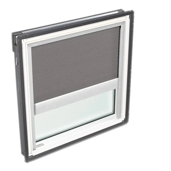 VELUX FS S06 2004CH43 Skylight with Blinds 2x Pleated 44 1/4x22x45 3/4x22 Grey, Builders Warehouse
