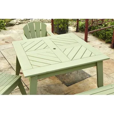 Boganville Wood Dining Table Latitude Run Table Top Size: 29.5x22 H x 43x22 L x 48x22 W, Color: Flamingo (Distressed)