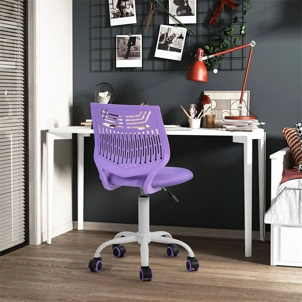 Plastic Task Chair/ Office Chair by AOOLIVE - Purple