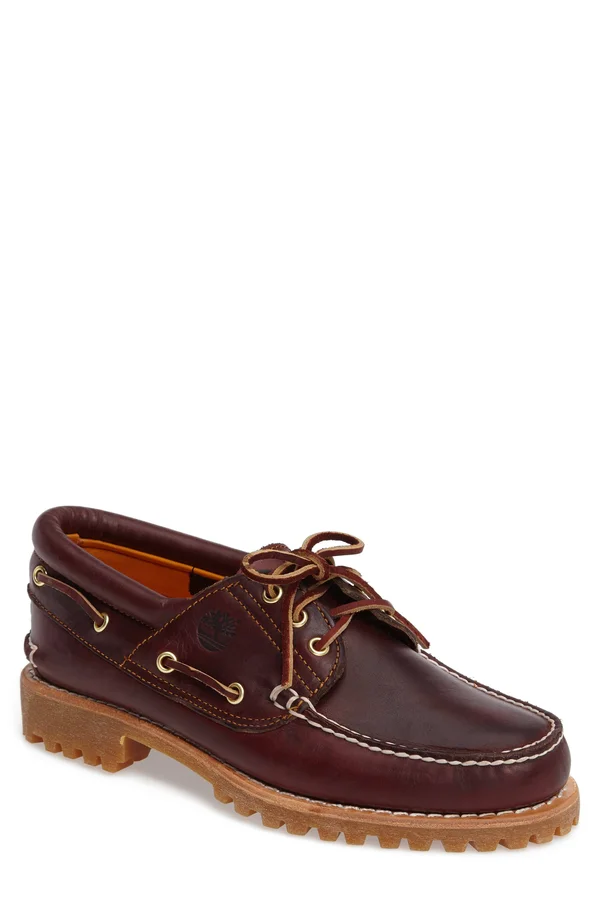 Timberland Men's Traditional 3-Eye Handsewn Lug Casual Shoe - Red, Size 11