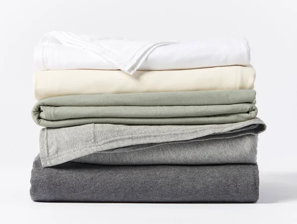 Coyuchi Organic Jersey Sheet Set, Charcoal Heather, Full