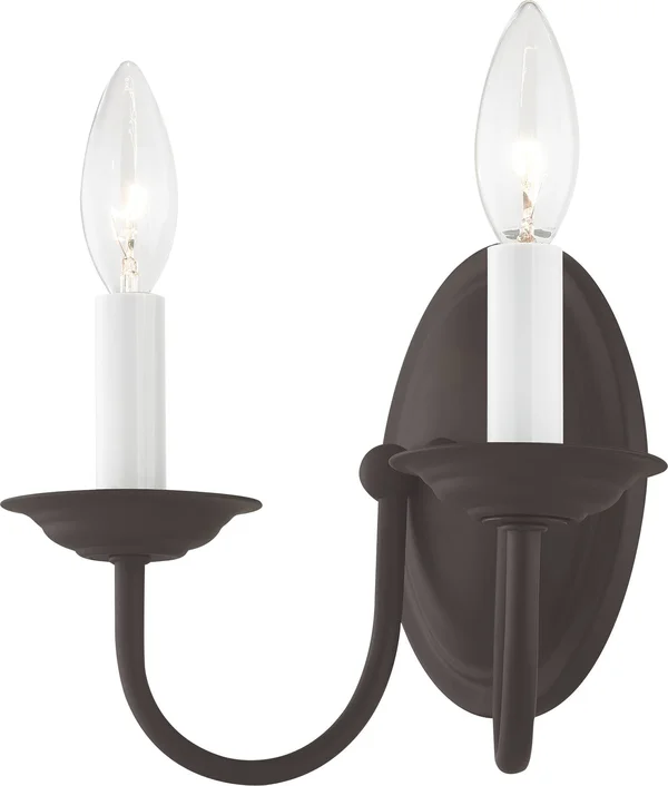 Livex Lighting 4152-07 Home Basics - 2 Light Wall Sconce Bronze