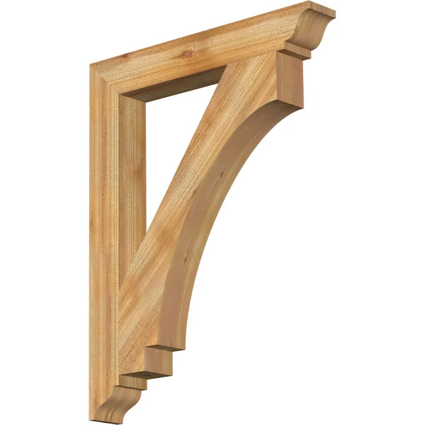 Ekena Millwork BKT04X28X36IMP01RWR 4x22W x 28x22D x 36x22H Imperial Traditional Rough Sawn BRACKET, Western Red Cedar