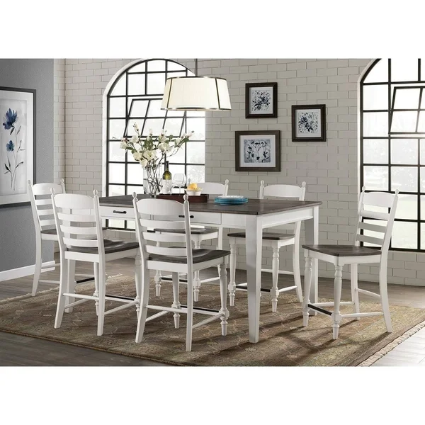 Intercon Kipper Downs Farmhouse Antique White Counter Chairs (Set of 2)