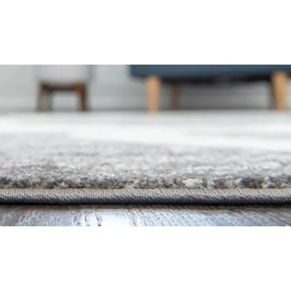 Unique Loom Canal Rosso Rug - 4& 0 x 4& 0 - Round