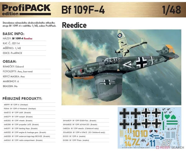 1:48 Eduard Kits Profipack BF 109f4 Model Kit