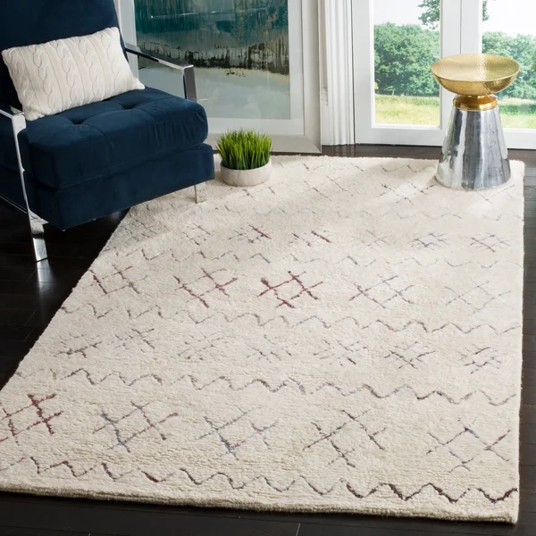 Safavieh Casablanca Shag CSB213A Ivory - Multi 4& x 6& Area Rug