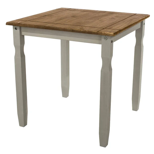 Wood Dining Table Corona Collection, Furniture Dash - Antique Brown Color Stain.