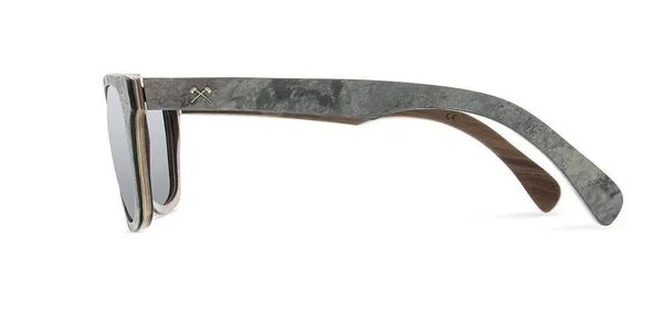 Shwood Canby Stone Sunglasses - White Slate - Grey Polarized