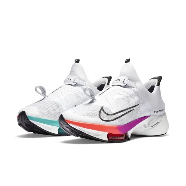 Nike Air Zoom Tempo Next% Flyease White Flash Crimson - Size 8.5 Men