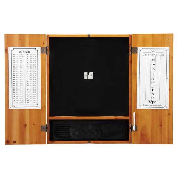 GLD Viper 40-0402 Metropolitan Oak Steel Tip Dartboard Cabinet