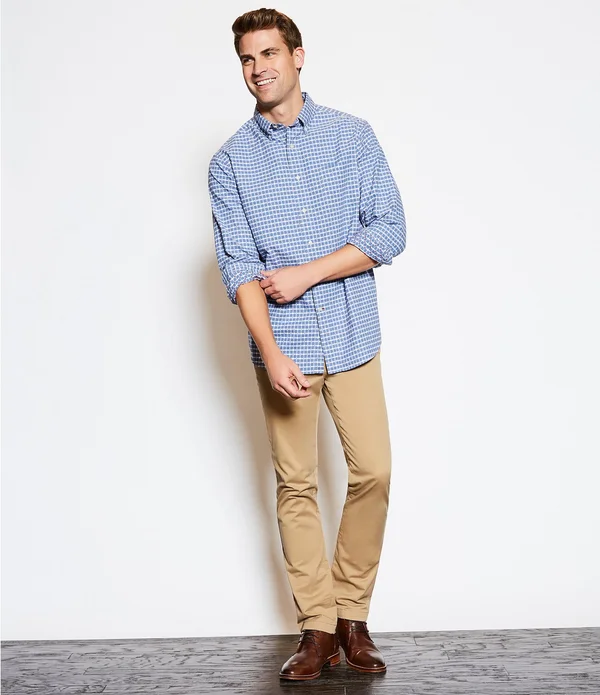 Cremieux Soho Slim-Fit Flat-Front Twill Comfort Stretch Casual Pants - Mens, 34 30, Dark Navy - Dillard&s Exclusive