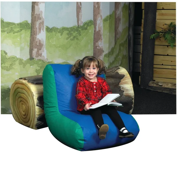 Children's Factory CF610-041 Preschool High Back Lounger - Blue/Green