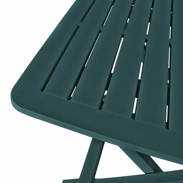 vidaXL 3 Piece Folding Bistro Set Plastic Green Balcony Set Patio Furniture