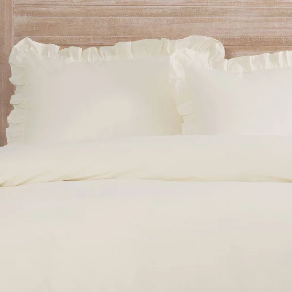 Vue Elements Rona 3 Piece Duvet Set (King - Ivory), 90 x 90