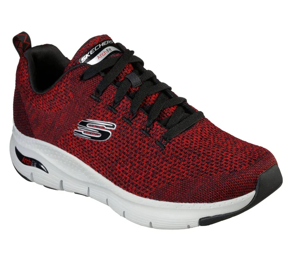 Skechers Men's Arch Fit Paradyme Sneaker, Red/Black