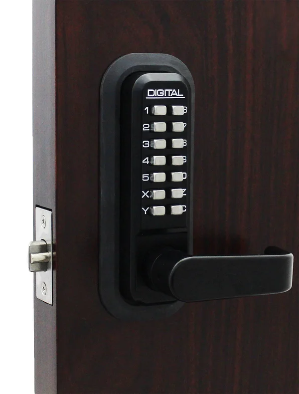 Lockey 2835 Mechanical Keyless Combination Lever, Jet Black