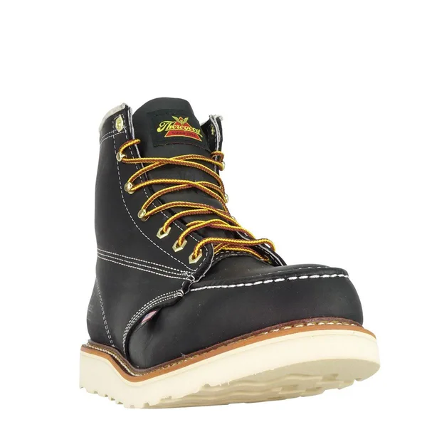 Thorogood 6x22 American Heritage Moc Toe Wedge Steel Toe Boots - Men's Black