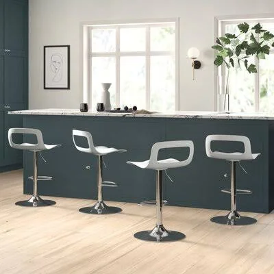Vahig Swivel Adjustable Height Stool Latitude Run Color: White