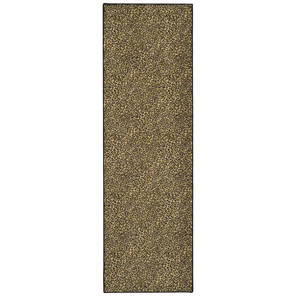 Saber Cheetah Animal Print High Performance Polypropylene Rug - 2'6 x 6'0 Runner