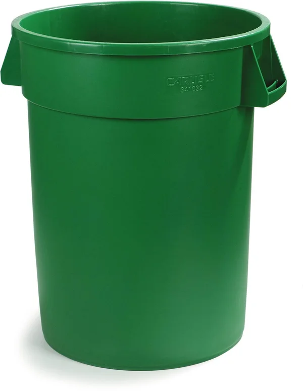 Carlisle 34104409 Bronco 44 Gallon Waste Container -Green Round