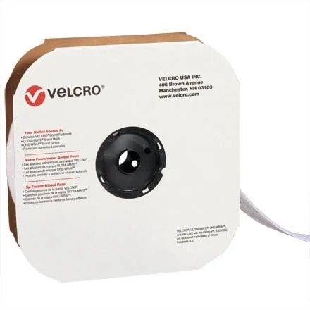 Velcro Brand VEL165 Tape, Individual Strips, Loop, 4x22x75&, White