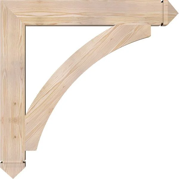 Ekena Millwork 5 1/2x22W x 40x22D x 40x22H Thorton Arts & Crafts Smooth BRACKET - Douglas Fir
