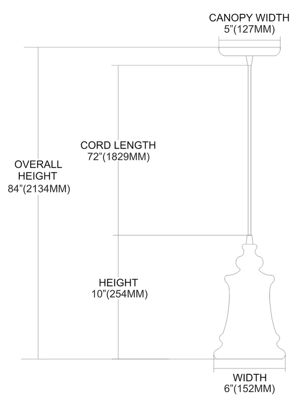 Elk Lighting 60052-1 Menlow Park 1 Light Pendant in Polished Chrome