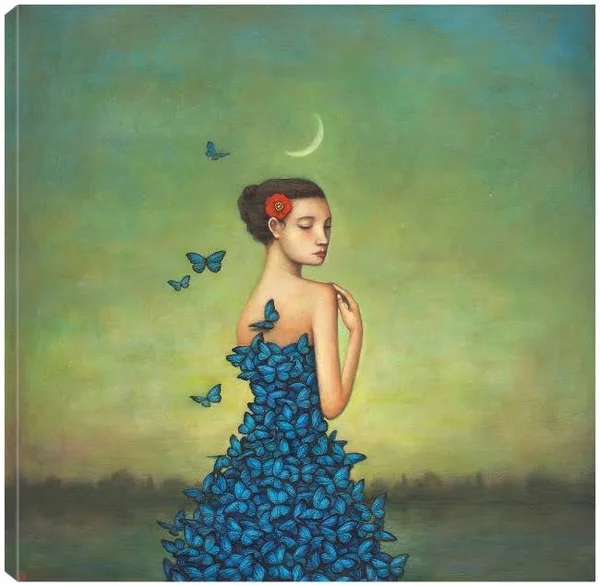 Metamorphosis in Blue Canvas Art by Duy Huynh 22X22 Fineartcanvas