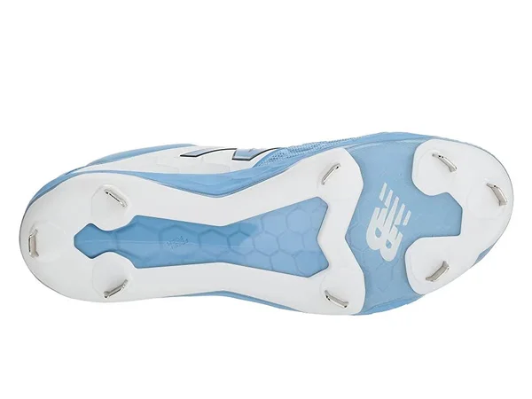 New Balance Men's 3000v4 Low Metal Baseball Cleats in Carolina Blue/White (8)