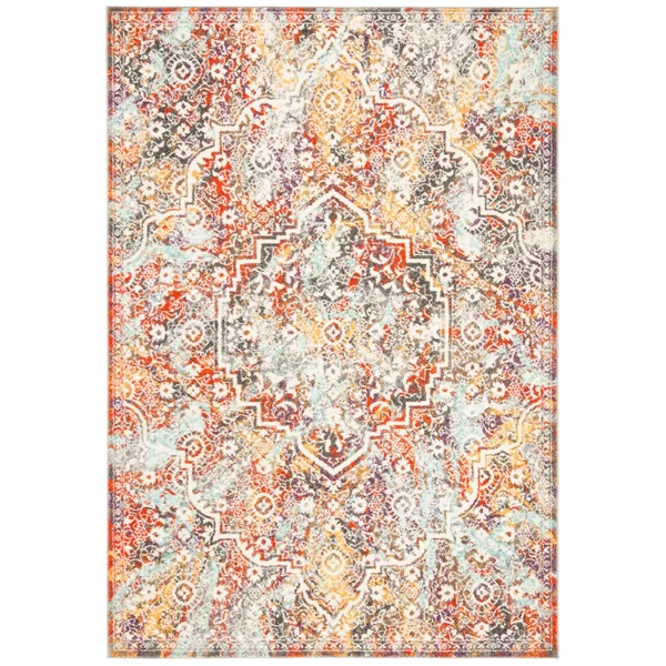 Safavieh Madison 900 MAD946G 6& x 9& Light Grey, Light Blue Rug