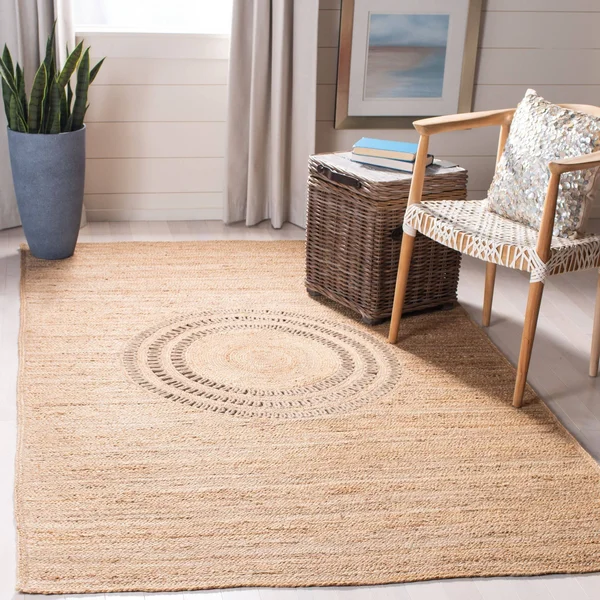 Safavieh Natural Fiber Rug Collection NF372B - Beige - 6& x 6& Square