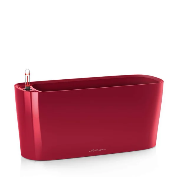 Lechuza Delta Premium Plastic Pot Planter, Red