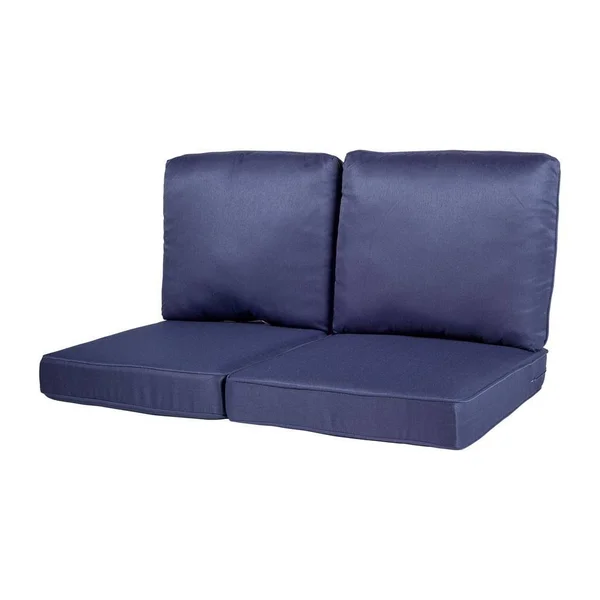Spring Haven 23.5 in. x 26.5 in. 4-Piece Outdoor Loveseat Cushion Set in Navy