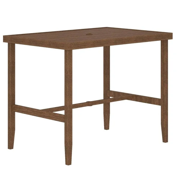 Porch & den Ambiance Steel Patio Bar Table - Brown