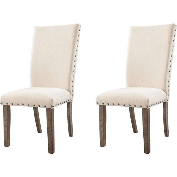 Picket House Furnishings Dex Upholstered Dining Chair Set, Cream - 2 pack