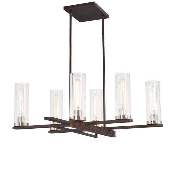 Minka Lavery-4609-101-Maddox Roe - Chandelier 10 Light Iron Ore/Gold