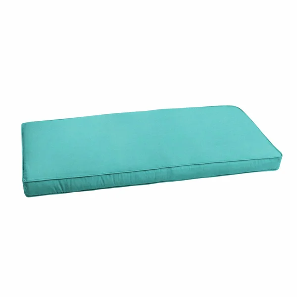 Mozaic Company Sunbrella Corded Bench CUSHION - Size: 19, Blue