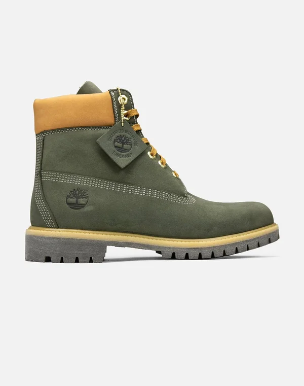 Timberland Men 6-Inch Premium Waterproof Boots Green 9.5