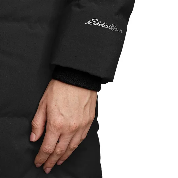 Eddie Bauer Women's Glacier Peak Seamless Stretch Down Duffle Coat - Black - 1x