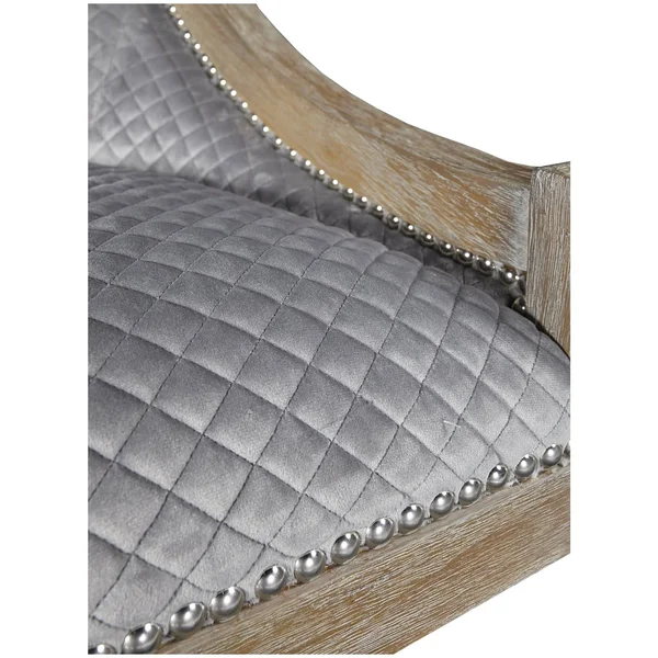 Linon Mimi Quilted Office Chair, Gray