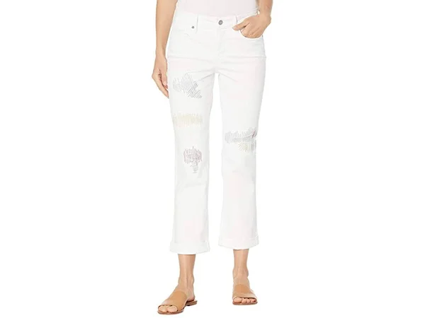 Nydj Marilyn Straight Ankle Jeans - Optic White - White - 8