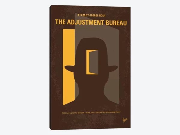 Chungkong Large Canvas Art Prints - The Adjustment Bureau Minimal Movie Poster ( television & Movies > Movies > Thri