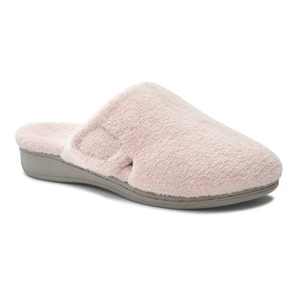 Vionic Terry Mule Slippers - Gemma - Size 8 Medium, Pink