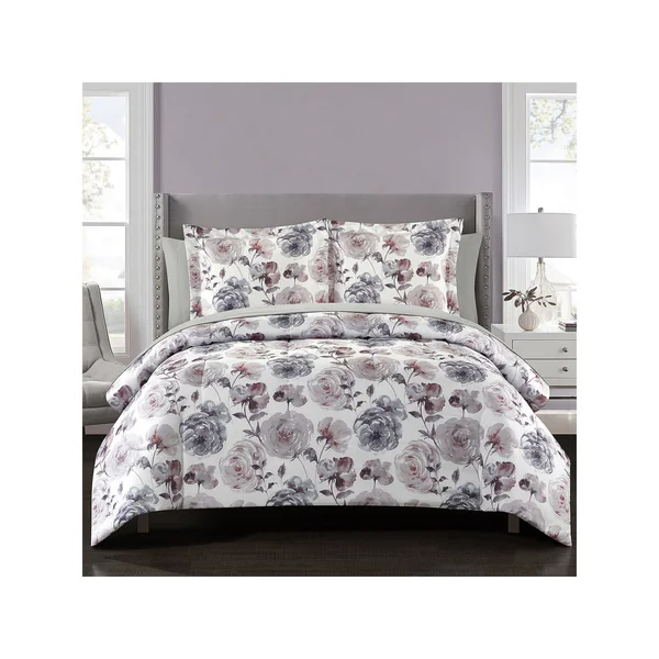 Blossom 11-Piece Reversible King Comforter Set in Rose