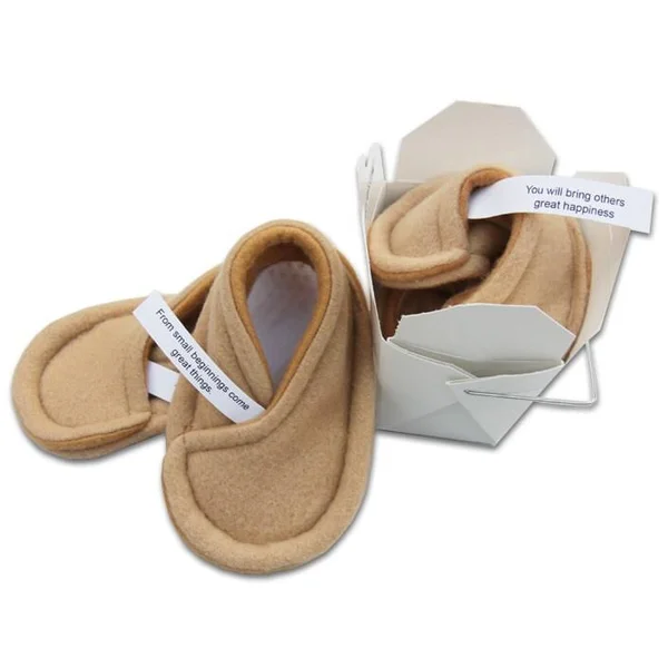 Fortune Cookie Booties and Sushi Booties - Two Pairs of Baby Shoes