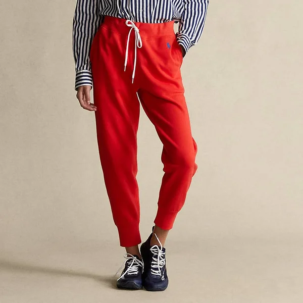 Ralph Lauren Women's Fleece Sweatpant - Size L in Bright Hibiscus